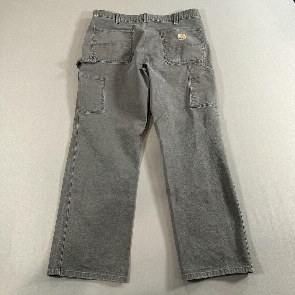 Carhartt Pants Mens 38x32 Gray Carpenter Relaxed Straight Workwear Utility - Picture 6 of 8
